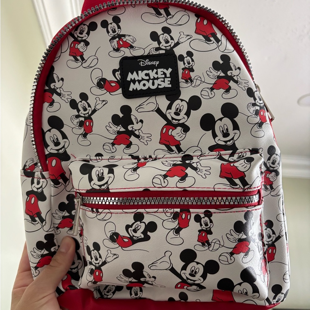 Disney Mickey Mouse Red and White Backpack